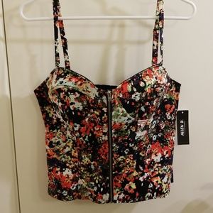 Floral Bustier Tank Top
